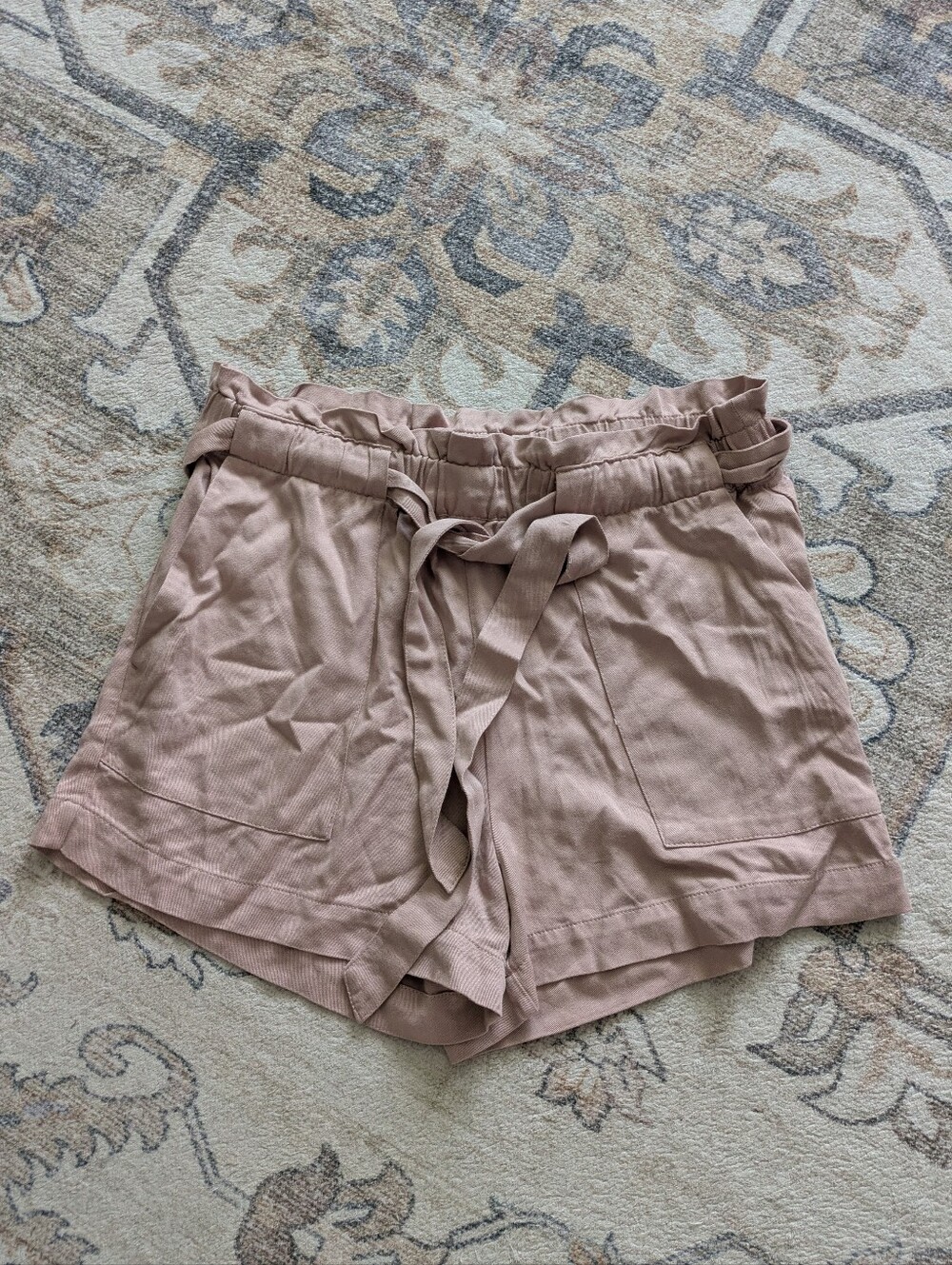 Dynamite High Waisted Paper Bag Shorts